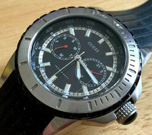 Load image into Gallery viewer, GUESS Mens 100m Diver Silver Black Analog Quartz Watch Hour~Day Date~New Battery