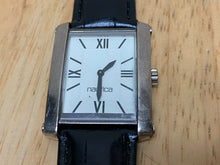 Load image into Gallery viewer, Nautica Men 30m Silver White Rectangle Leather Analog Quartz Watch Hour~New Batt