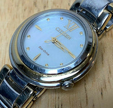 Load image into Gallery viewer, Citizen Eco-Drive E031 Lady Dual Tone MOP Mosaic Dial Analog Quartz Watch Hours