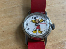 Load image into Gallery viewer, Vintage Disney Mickey By Ingersoll Lady Silver Hand-Wind Mechanical Watch Hours