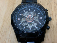Load image into Gallery viewer, TM340 Men Black Skeleton Tachymeter Transparent Self-Wind Automatic Watch Hours