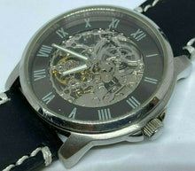Load image into Gallery viewer, Kenneth Cole KC1514 Men 21J Silver Steel Skeleton Automatic Self-Wind Watch hour
