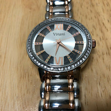 Load image into Gallery viewer, Vivani Men Lady Dual Tone Rhinestone Roman Analog Quartz Watch Hours~New Battery