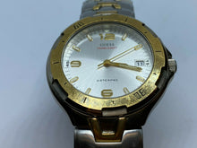 Load image into Gallery viewer, GUESS Mens 100m Dual Tone Moving Bezel Analog Quartz Watch Hour~Date~New Battery