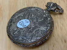 Load image into Gallery viewer, VTG Rubina Mens Hunting Theme Gold Tone Half-Hunter Hand-Wind Pocket Watch Hours