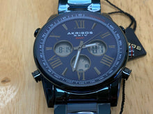 Load image into Gallery viewer, New Akribos XXIV Mens 30m Smart Fitness Analog Digital Alarm Chrono Watch Hours