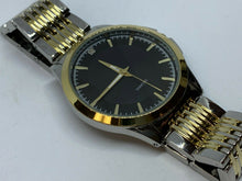 Load image into Gallery viewer, Stunning FMD Mens Dual Tone Real Diamond Analog Quartz Watch Hours~New Battery