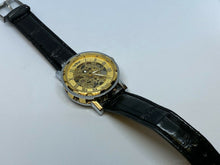 Load image into Gallery viewer, Winner Mens Dual Tone Skeleton Roman Hand-Wind Mechanical Analog Watch Hours