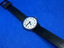 Load image into Gallery viewer, Vintage Kienzel Germany Men Silver White Leather Hand-Wind Mechanical Watch Hour