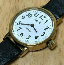 Load image into Gallery viewer, Vintage Behn Lady 15 Jewels Gold Tone Leather Hand-Winding Mechanical Watch Hour