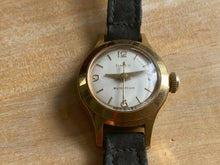 Load image into Gallery viewer, Vintage Timex Lady Gold Tone Water Proof Leather Hand-Wind Mechanical Watch Hour