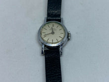 Load image into Gallery viewer, VTG Girard Perregaux Lady Silver Leather Swiss Hand-Wind Mechanical Watch Hours