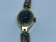 Load image into Gallery viewer, Vintage Yanka Russia Lady 17 Jewels Enamel Ceramic Art Oval Hand-Wind Watch Hour