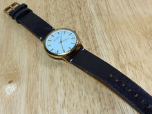 Load image into Gallery viewer, Unused Simplify Men 30m Gold Tone Leather Analog Quartz Watch Hours~New Battery