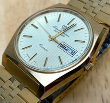 Load image into Gallery viewer, Vintage Jules Jurgensen Men Gold Tone Analog Quartz Watch Hour~Day Date~New Batt