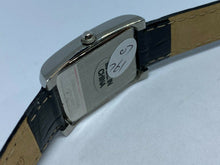 Load image into Gallery viewer, Unused Yamaha Lady Silver Black Rectangle Leather Quartz Watch Hours~New Battery