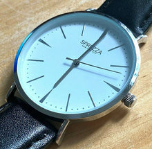 Load image into Gallery viewer, Unused Sprezza New York Men Silver White Analog Quartz Watch Hours~New Battery