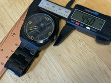 Load image into Gallery viewer, Express Mens 30m Black Steel Japan Movt Analog Quartz Watch Hours~New Battery