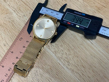 Load image into Gallery viewer, GUESS Steel U0280G3 Men 50m Gold Tone Mesh Analog Quartz Watch Hours~New Battery