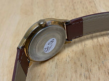 Load image into Gallery viewer, Vintage Timex Mercury Men Gold Tone Leather Hand-Wind Mechanical Watch Hour~Date