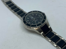 Load image into Gallery viewer, River Rock Casino 10YR Service Mens Silver Black Quartz Watch Hours~New Battery