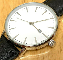 Load image into Gallery viewer, Vintage Gentlemen Men Silver White Analog Quartz Watch Hours~Date~New Battery