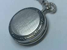 Load image into Gallery viewer, Nice Danbury Mens Half Hunter Silver Roman Skeleton Hand-Wind Pocket Watch Hours