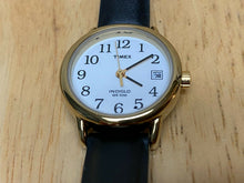 Load image into Gallery viewer, Timex Indiglo Lady Gold Tone White Leather Analog Quartz Watch Hours~New Battery