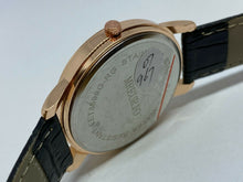 Load image into Gallery viewer, Unused MREURIO Men Rose Gold Tone Leather Band Analog Quartz Watch Hour~New Batt