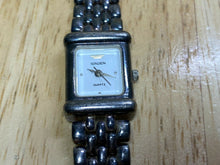 Load image into Gallery viewer, Vintage Gruen Lady Sterling-Tone Rectangle Analog Quartz Watch Hours~New Battery