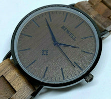 Load image into Gallery viewer, Unused Bewell Men Japan Movt Solid Wood Band Analog Quartz Watch Hour~New Batter