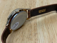 Load image into Gallery viewer, Vintage Moscow News Men Gold Tone HADLEY Leather Hand-Wind Mechanical Watch Hour