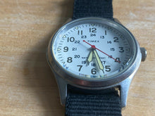 Load image into Gallery viewer, Timex Men Classic Silver White Military Style Analog Quartz Watch Hours~New Batt