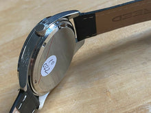 Load image into Gallery viewer, Unused BREED Mens 50m Silver Black Leather Analog Quartz Watch Hours~New Battery