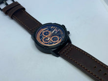 Load image into Gallery viewer, Unused Kademan Mens 30m Gun Metal Leather Analog Quartz Watch Hours~New Battery