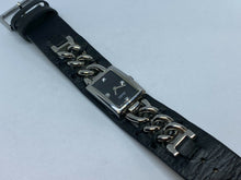 Load image into Gallery viewer, ESPRIT Lady Chain Leather Band Rectangle Analog Quartz Watch Hours~New Battery