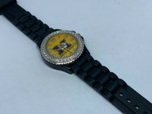 Load image into Gallery viewer, Mizzou Mens Black Yellow Rhinestone Japan Movt Analog Quartz Watch Hour~New Batt
