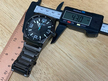 Load image into Gallery viewer, August Steiner Mens 10m All Black Swiss Analog Quartz Watch Hours~New Battery