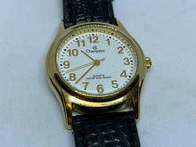 Load image into Gallery viewer, Unused Champion Men Lady Gold Tone Leather Analog Quartz Watch Hours~New Battery
