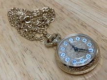 Load image into Gallery viewer, VTG Avon Presidents Club Lady 17J Hand-Wind Necklace Pendant Pocket Watch Hours