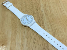 Load image into Gallery viewer, Swatch Swiss IU42 Men All White Analog Quartz Watch Hours~New Battery~Broken Pin