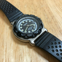 Load image into Gallery viewer, Vintage ESPRIT Lady Silver Black Moving Bezel Diver Quartz Watch Hour~New Batter