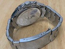 Load image into Gallery viewer, Express Men 50m Silver Black Steel Analog Quartz Chrono Watch Hour~Date~New Batt