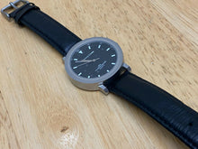 Load image into Gallery viewer, Unused Connex Time Men Silver Black Leather Analog Quartz Watch Hour~New Battery