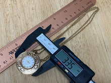 Load image into Gallery viewer, VTG Caravelle Bulova Lady Gold Tone Swiss Hand-Wind Pendant Pocket Watch Hours
