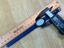 Load image into Gallery viewer, Nice Adora Lady Titanium Oval Blue Leather Analog Quartz Watch Hours~New Battery