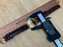 Load image into Gallery viewer, Disney Cruise Line Mens Gold Tone Leather Analog Quartz Watch Hours~New Battery