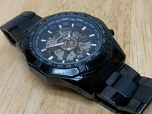 Load image into Gallery viewer, TM340 Men Black Skeleton Tachymeter Transparent Self-Wind Automatic Watch Hours