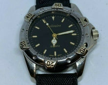Load image into Gallery viewer, Vintage Solitaire Mens Silver Moving Bezel Analog Quartz Watch Hours~New Battery