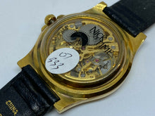 Load image into Gallery viewer, VTG Nick Of Time Mens 17 Jewels Skeleton Hand-Wind Mechanical Analog Watch Hours
